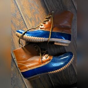 Brown and Blue Duck Boots, 10